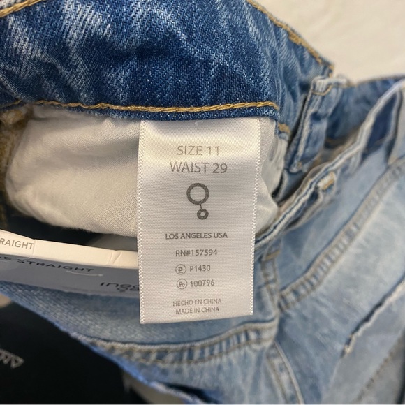 Insane Gene Hi-Rise Straight Distressed Jeans Blue - NEW - Size 29 - Picture 7 of 7